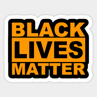 Black Lives Matter Logo (Orange) Sticker